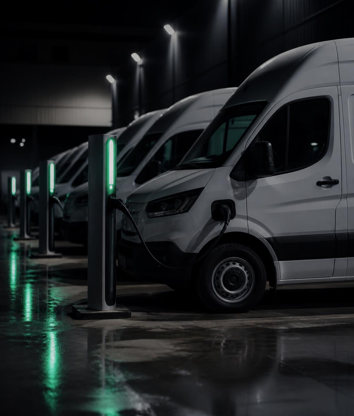 EV fleet depot with chargepoints